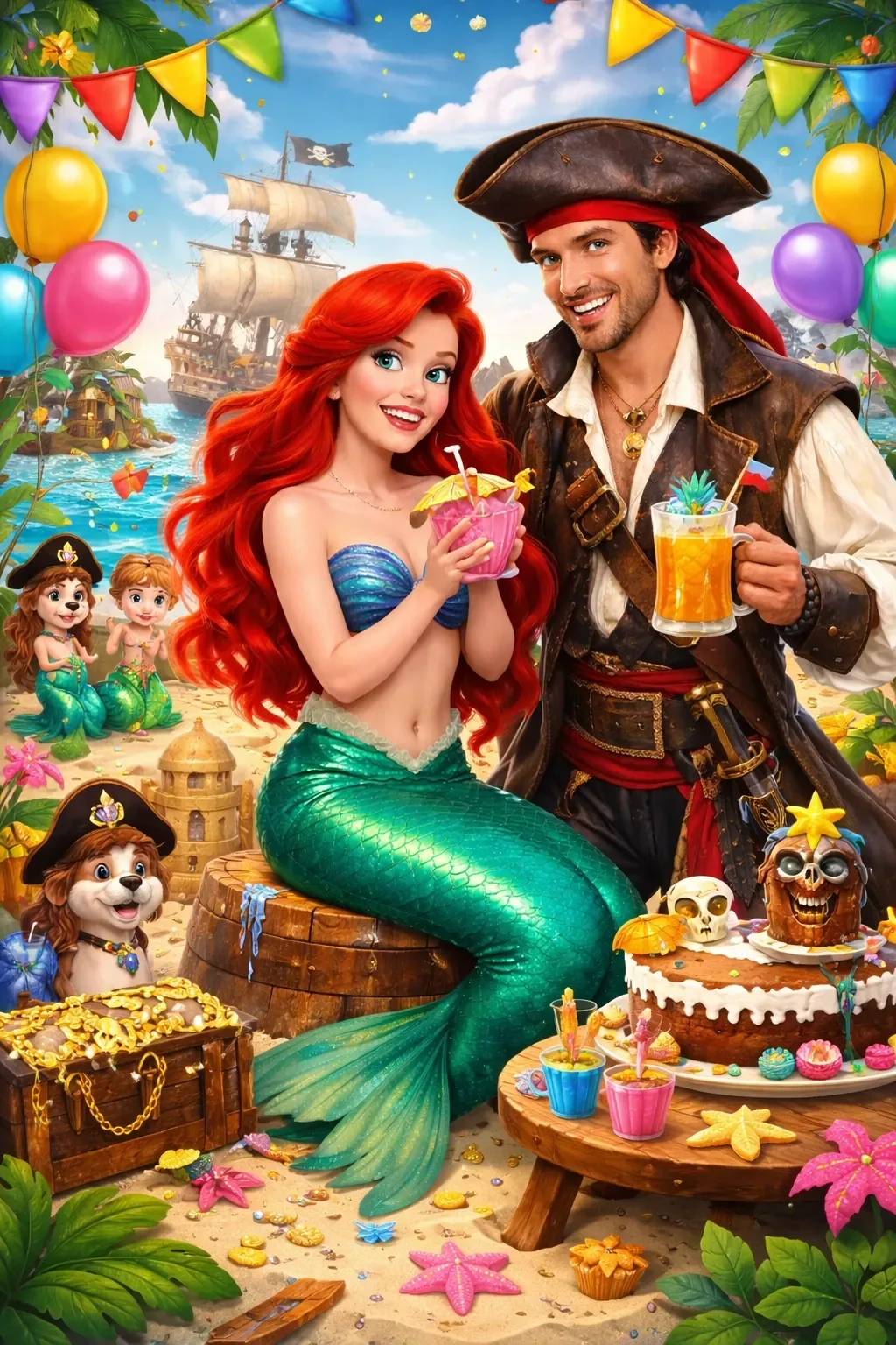 Ariel & Pirate End of Summer Party
