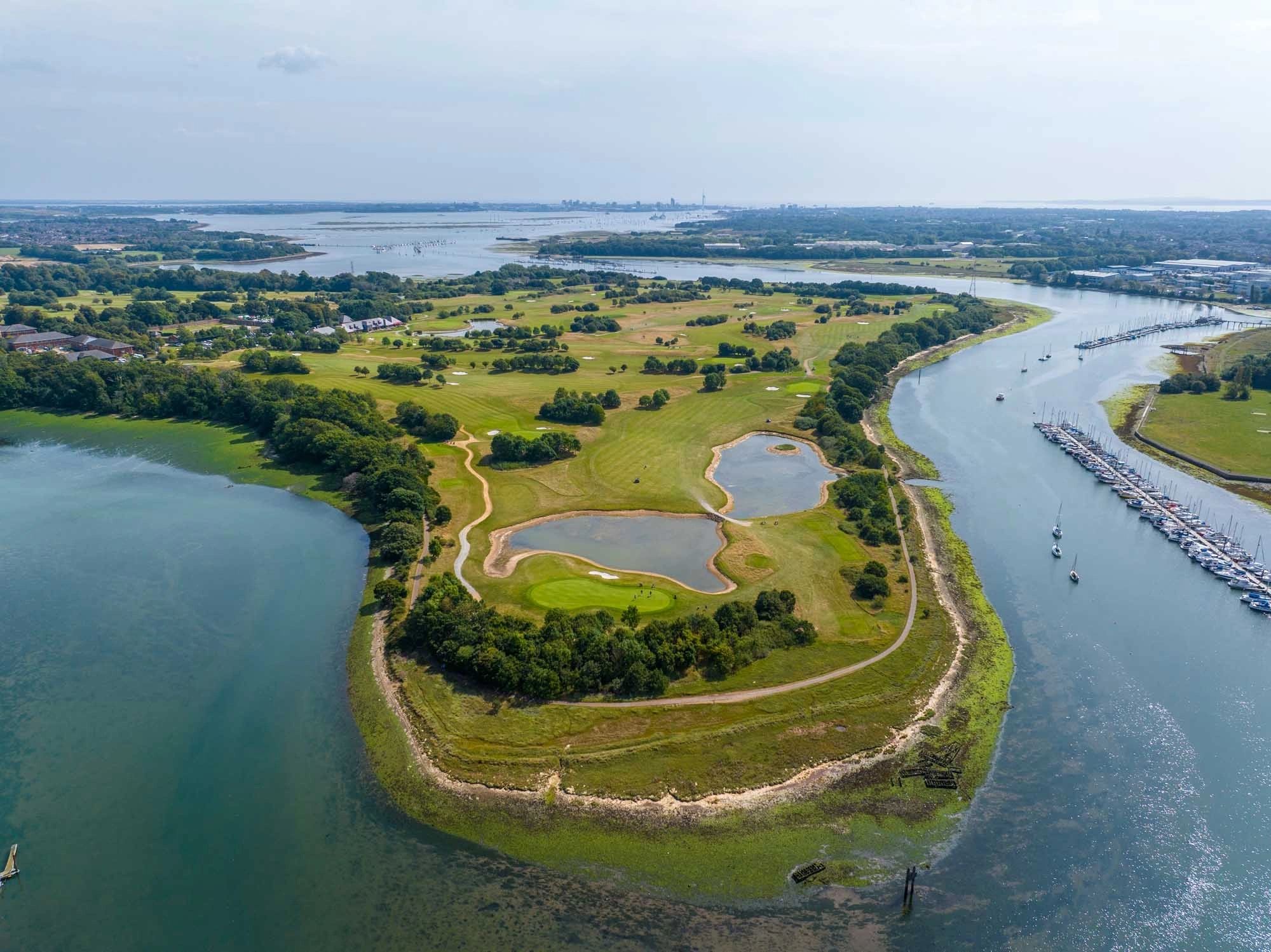 Beautiful golf course by the sea