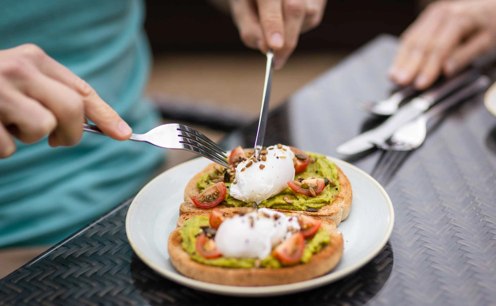 avocado and eggs on toast